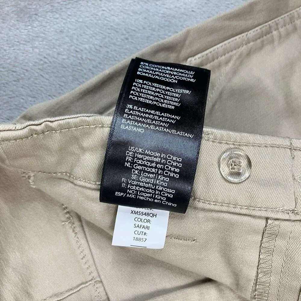 Liverpool Utility Pants Womens 2/26 Khaki Cotton Cropped Outdoors Granola Girl
